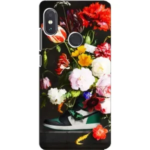 Брендновые Чехлы для Xiaomi Redmi Note 5 Pro - (PREMIUMPrint) (Nike цветы)