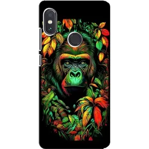 Чехол с Обезьянами Xiaomi Redmi Note 5 Pro - (AlphaPrint) (Обезьяна в тропиках)