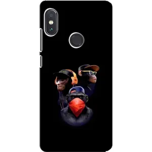 Чехол с Обезьянами Xiaomi Redmi Note 5 Pro - (AlphaPrint) (Три обезьяны)