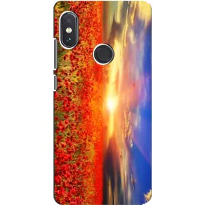 Чехол с картинкой (Стильные) для Сяоми Редми Ноут 5 Про - (AlphaPrint) (Поле тюльпанов)