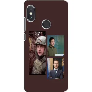 Чехол для Xiaomi Redmi Note 5 Pro (AlphaPrint - с принтом Зеленского) (Президент)