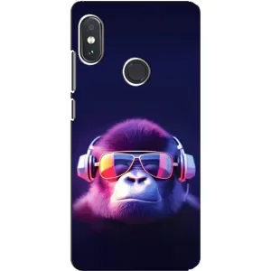 Чехол с Обезьянами Xiaomi Redmi Note 5 Pro - (AlphaPrint) (Стильная обезьяна)