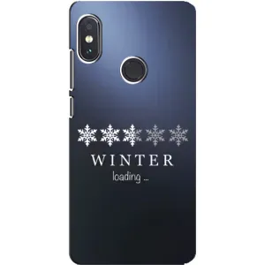 Зимние Чехлы для Сяоми Редми Ноут 5 Про - прозрачный фон (Winter loading)