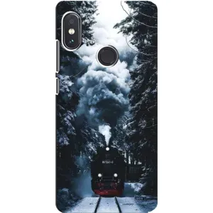Новогодние, Праздничные Чехлы для Xiaomi Redmi Note 5 Pro - 2024 год (Зимний поезд)