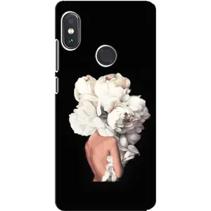 Чехлы (ART) Цветы на Xiaomi Redmi Note 5 (VPrint) (Білі квіти)