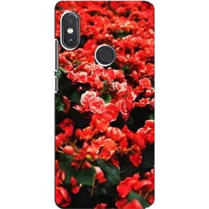 Чохли з квітами для Xiaomi Redmi Note 5 (VPrint) (Квіти червоні)