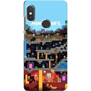 Чехол Майнкрафт на Xiaomi Redmi Note 5 (AlphaPrint) Minecraft (фон Minecraft)