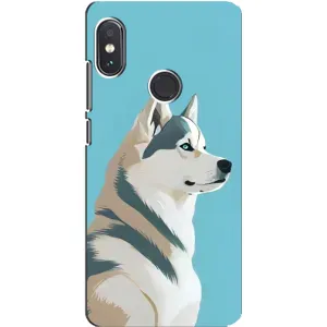 Чехол с Хаски для Xiaomi Redmi Note 5 - (AlphaPrint) (Хаски арт)