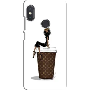 Чехлы Луи Витон для Xiaomi Redmi Note 5 (AlphaPrint - LOUIS VUITTON) (кофе LOUIS VUITTON)