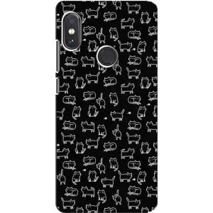 Чехол с принтом для Xiaomi Redmi Note 5 (AlphaPrint) Модные коты (Меленькие котики)