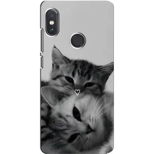 Чехол с рисунком кот на Xiaomi Redmi Note 5 (Пара котов)