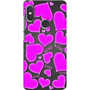Чехлы для любимой на Сяоми Редми Ноут 5 (VPrint) (Pink hearts)