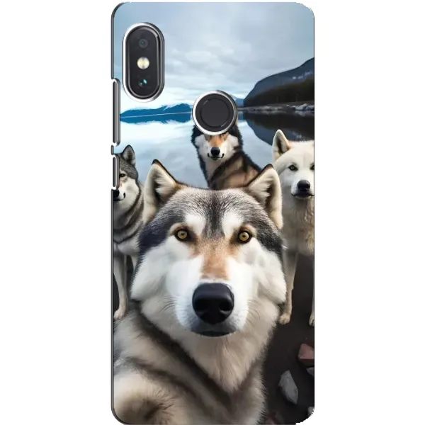 Чехол с принтом «Селфи ХАски» для Xiaomi Redmi Note 5 Чехол с принтом «Селфи ХАски» для Xiaomi Redmi Note 5