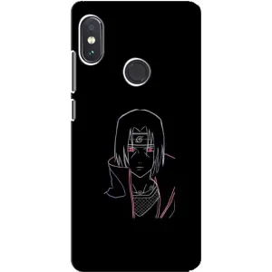 Чехлы на тему: Итачи Учиха для Xiaomi Redmi Note 5 (AlphaPrint) (силуэт Итачи)