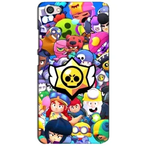 Чехол для Xiaomi Redmi Note 5A Бравл Старс (VPrint) (Лого Brawl Stars)