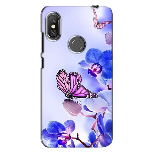 Чохол з принтом «Метелик на квітах» для Xiaomi Redmi Note 6 Pro