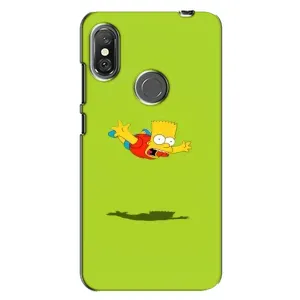 Чехол с Симпсонами для Xiaomi Redmi Note 6 Pro (VPrint) (Барт Симпсон)