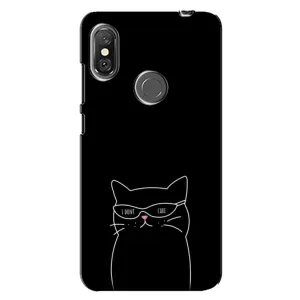 Чехол с рисунком кот на Xiaomi Redmi Note 6 Pro (Равнодушный кот)