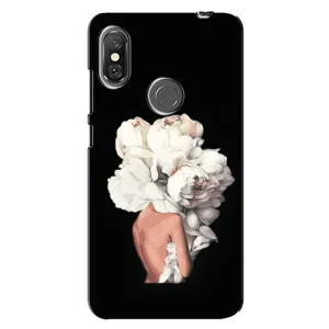 Чехлы (ART) Цветы на Xiaomi Redmi Note 6 Pro (VPrint) (Білі квіти)