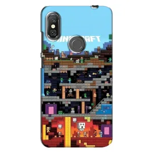 Чехол Майнкрафт на Xiaomi Redmi Note 6 Pro (AlphaPrint) Minecraft (фон Minecraft)