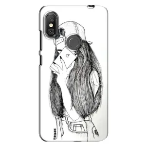 Чохол з друком для Xiaomi Redmi Note 6 Pro - (Мода) (AlphaPrint) (Фото дівчини)
