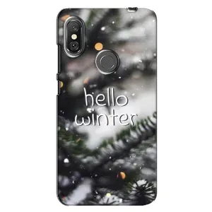 Новорічні, Святкові Чохли для Xiaomi Redmi Note 6 Pro - 2024 год (Hello winter)