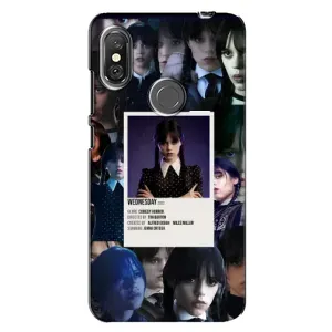 Чехлы Венсдей на Xiaomi Redmi Note 6 Pro Уэнсдей (AlphaPrint) (коллаж Уэнздей)