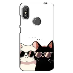 Чехол с рисунком кот на Xiaomi Redmi Note 6 Pro (Коты в очках)