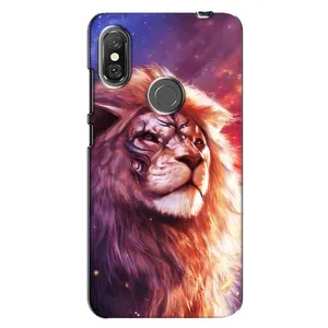 Чохол з картинкою ЛЕВ для Xiaomi Redmi Note 6 Pro (VPrint) (Красочний Лев)