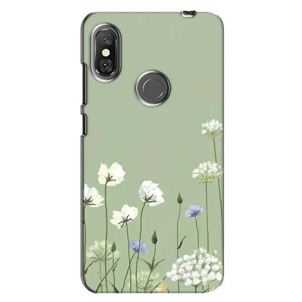 Чохол з принтом «Квіти на зеленому» для Xiaomi Redmi Note 6 Pro