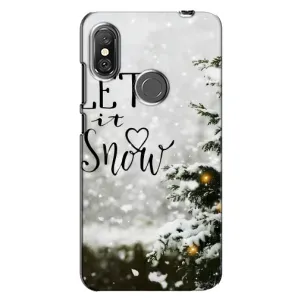 Новорічні, Святкові Чохли для Xiaomi Redmi Note 6 Pro - 2024 год (Let it snow)