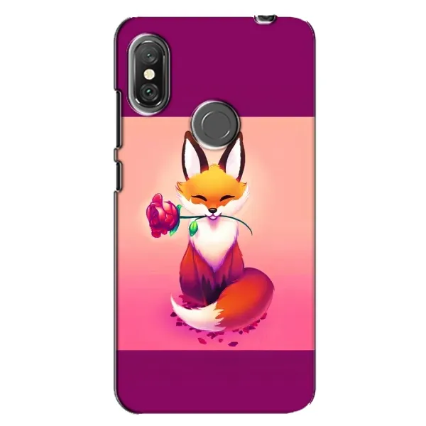 Чохол з принтом «Лиса з трояндою» для Xiaomi Redmi Note 6 Pro