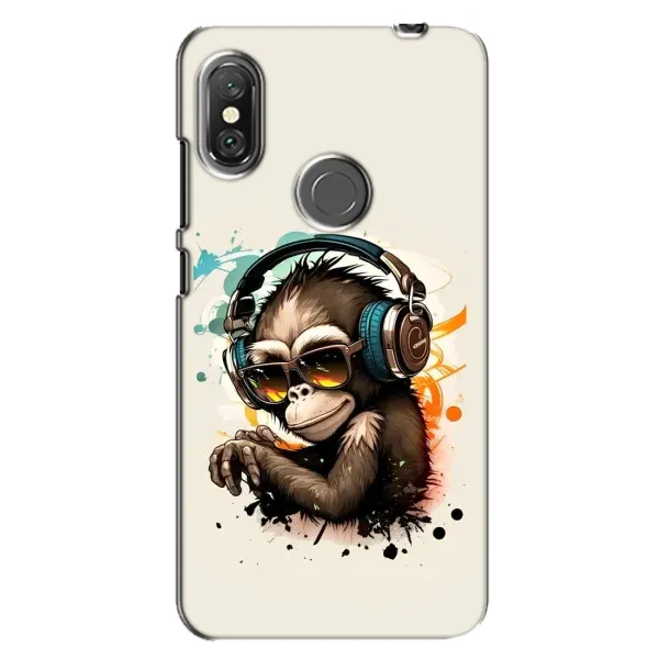 Чехол с принтом «Макака в наушниках» для Xiaomi Redmi Note 6 Pro