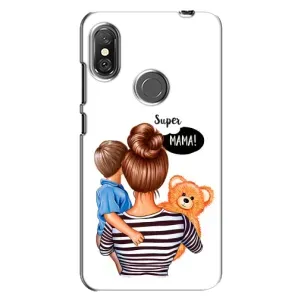 Чохол з друком для Xiaomi Redmi Note 6 Pro - (Мама з дитинкою) (AlphaPrint) (Мама з синочком)