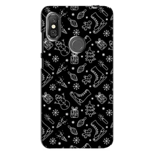 Новорічні, Святкові Чохли для Xiaomi Redmi Note 6 Pro - 2024 год (Новорічний фон)