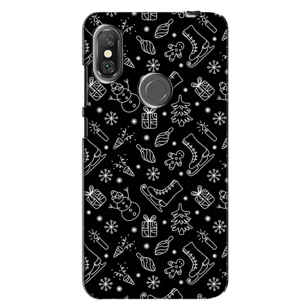 Чехол с принтом «Новогодний фон» для Xiaomi Redmi Note 6 Pro