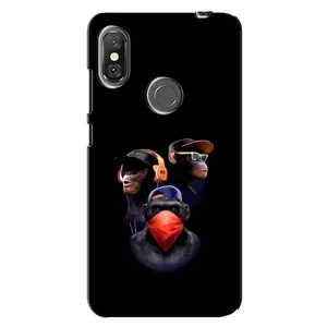 Чохол з Мавпами Xiaomi Redmi Note 6 Pro - (AlphaPrint) (Три мавпи)