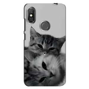 Чехол с рисунком кот на Xiaomi Redmi Note 6 Pro (Пара котов)