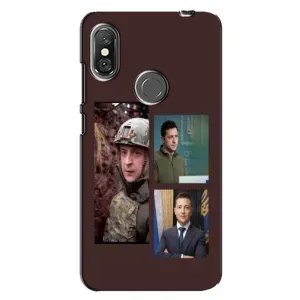 Чохол для Xiaomi Redmi Note 6 Pro (AlphaPrint - с принтом Зеленського) (Президент)
