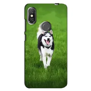 Чохол з Хаскі Xiaomi Redmi Note 6 Pro - (AlphaPrint) (Радісний Хаскі)