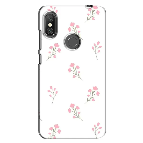 Чохол з принтом «Рожеві квіти» для Xiaomi Redmi Note 6 Pro