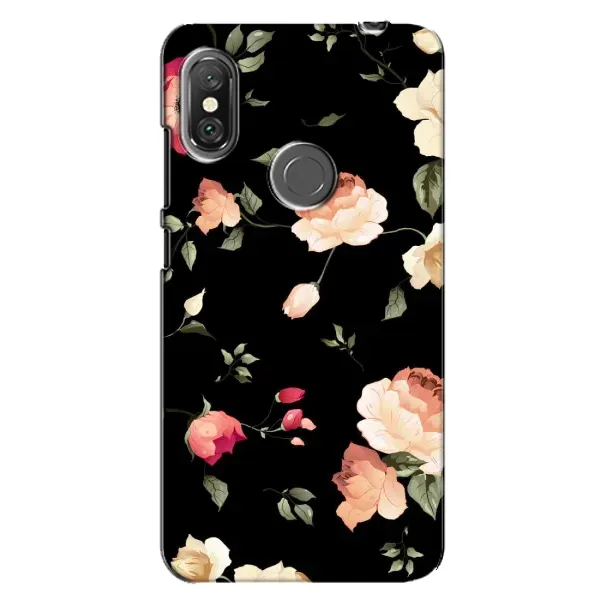 Чохол з принтом «Трояндочки» для Xiaomi Redmi Note 6 Pro
