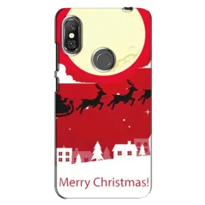 Різдвяні Чохли для Xiaomi Redmi Note 6 Pro (VPrint) (Санта з оленями)