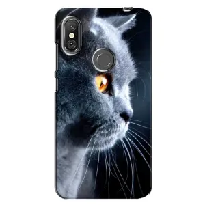 Чохли з Котиками для Xiaomi Redmi Note 6 Pro (VPrint) (Сірий Кіт)