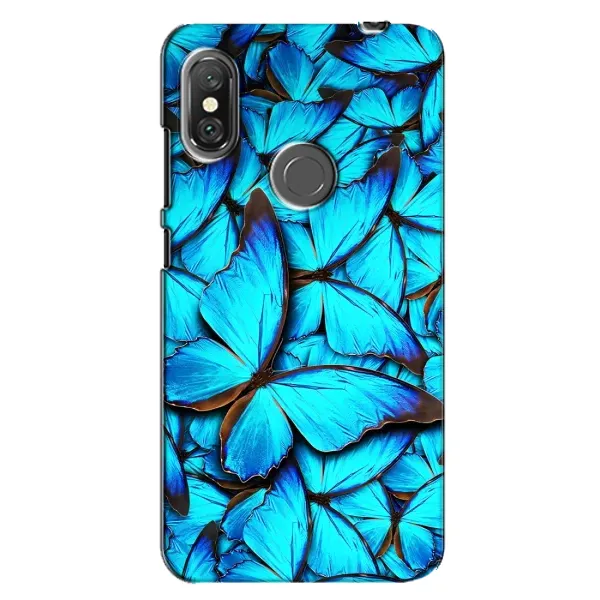 Чохол з принтом «Сині метелики» для Xiaomi Redmi Note 6 Pro