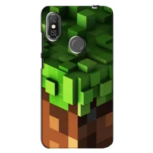 Чехол Майнкрафт на Xiaomi Redmi Note 6 Pro (AlphaPrint) Minecraft (текстура Майнкрафт)