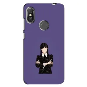 Чехлы Венсдей на Xiaomi Redmi Note 6 Pro Уэнсдей (AlphaPrint) (Уэнздей в черном)