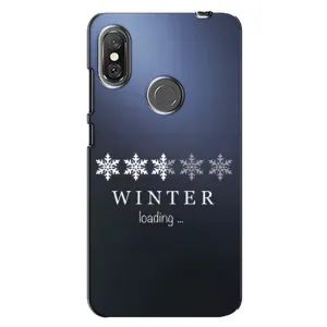 Зимні Чохли для Сяомі Редмі Нот 6 Про - прозорий фон (Winter loading)
