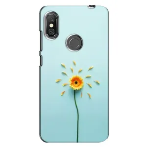 Чохли з квітами для Xiaomi Redmi Note 6 Pro (VPrint) (Жовта квітка)