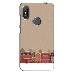 Новорічні, Святкові Чохли для Xiaomi Redmi Note 6 Pro - 2024 год (Зимове місто)